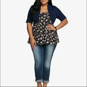 Torrid sz 0 Navy shrug